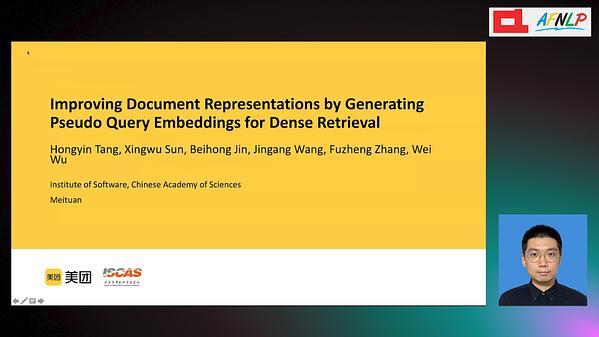Improving Document Representations by Generating Pseudo Query Embeddings for Dense Retrieval