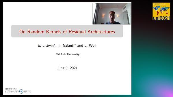 On Random Kernels of Residual Architectures