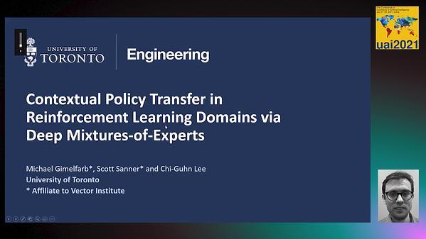 Contextual Policy Transfer in Reinforcement Learning Domains via Deep Mixtures-of-Experts