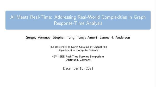 AI Meets Real-Time: Addressing Real-World Complexities in Graph Response-Time Analysis