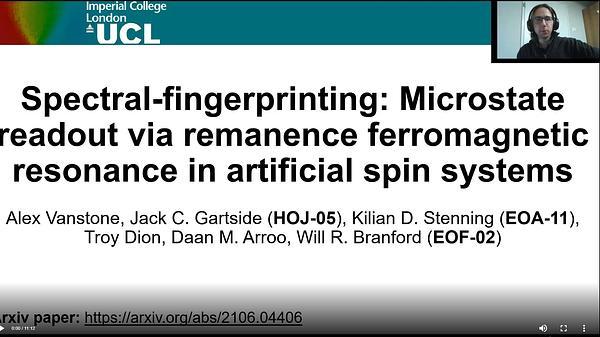 Spectral-fingerprinting: Microstate readout via remanence ferromagnetic resonance in artificial spin systems