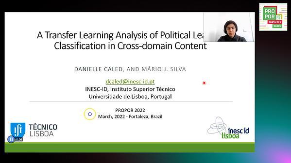 A transfer learning analysis of political leaning classification in cross-domain content