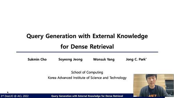 Query Generation with External Knowledge for Dense Retrieval