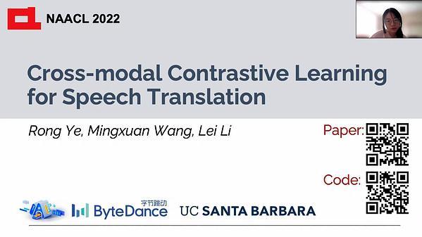 Cross-modal Contrastive Learning for Speech Translation