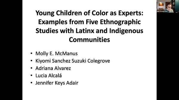 Young Children of Color as Experts: Examples from Five Ethnographic Studies with Latinx and Indigenous Communities