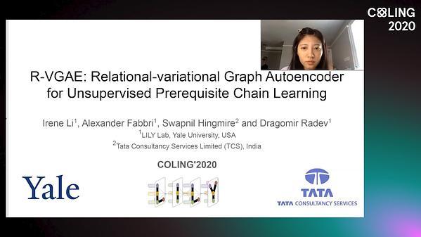 R-VGAE: Relational-variational Graph Autoencoder
for Unsupervised Prerequisite Chain Learning